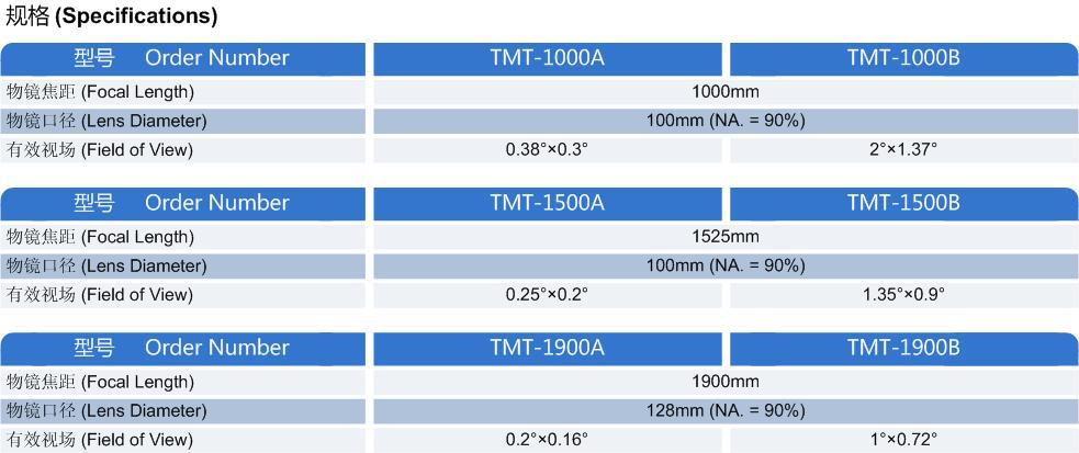 HCTMT系列 大口径自准直平行光管/望远镜 【HCTMT-1000A/1000B、HCTMT-1500A/1500B、HCTMT-1900A/1900B】