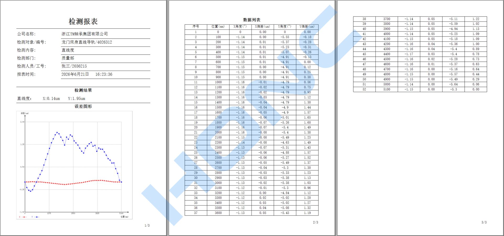 输出检测报告示意图